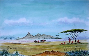 アフリカ人 Painting - オーレ・サンブルアフリカ長老会